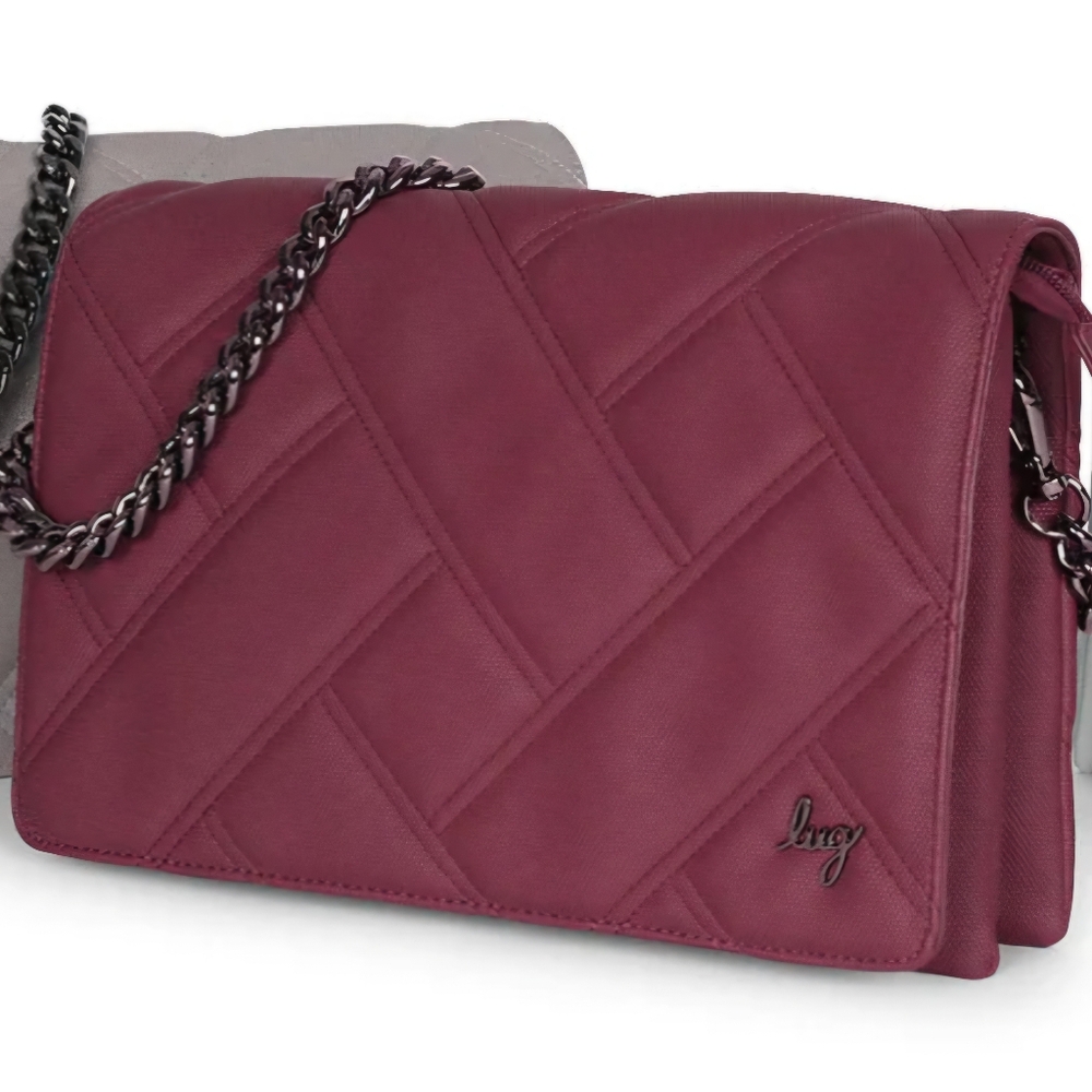 Lug Huddle Matte Luxe VL Shoulder Bag NWT Wine $93 On QVC!!